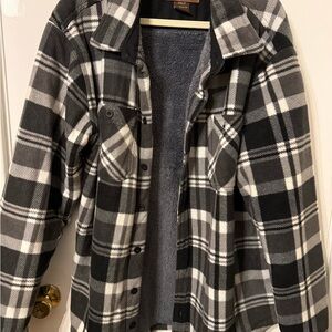 Plaid Button-Up Jacket